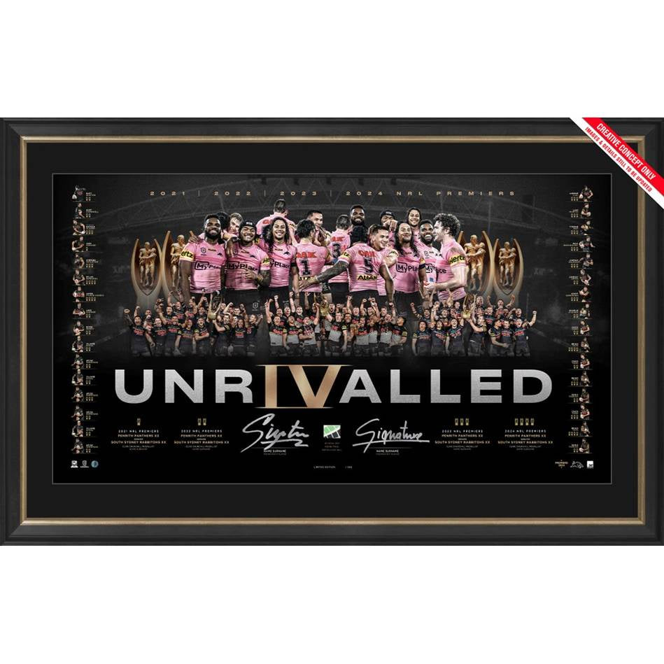Penrith Panthers 2024 Premiers Dual Signed Lithograph
