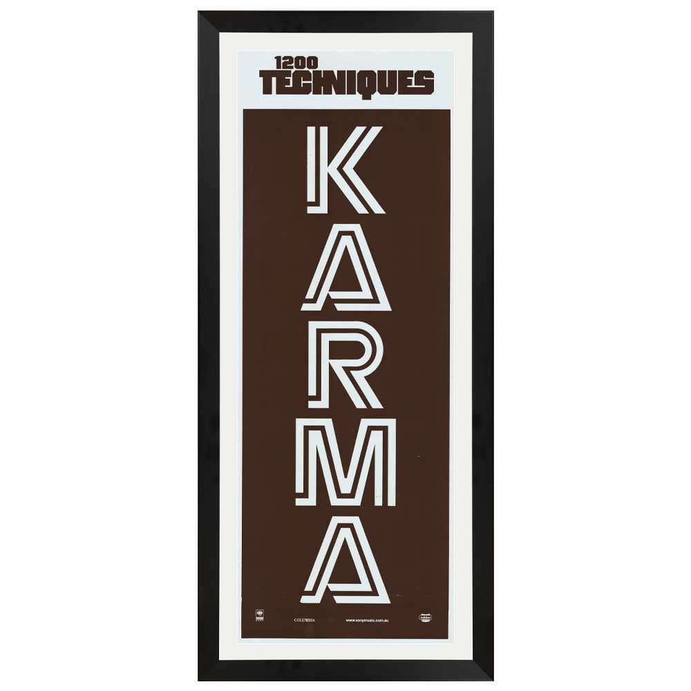 1200 Techniques - Karma Vintage Daybill Poster Framed