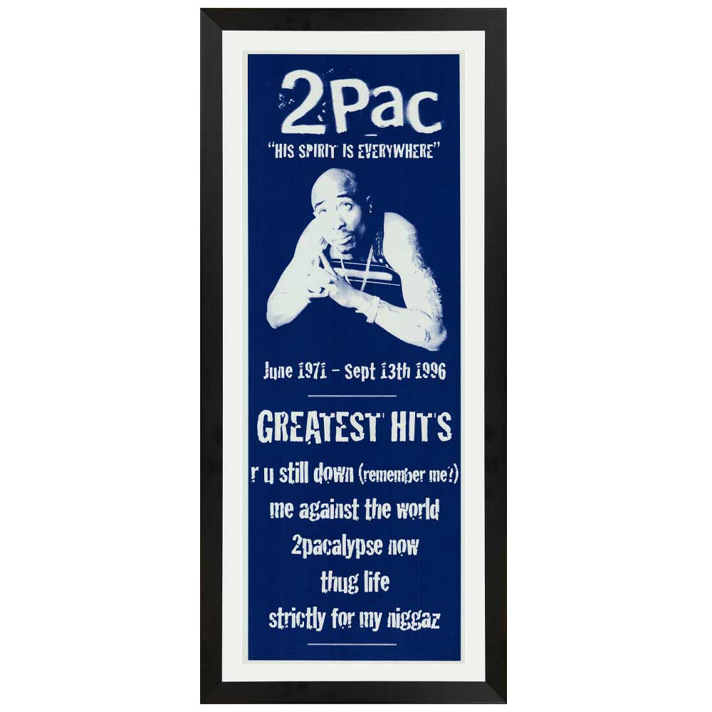 2Pac - Greatest Hits Daybill Poster Framed
