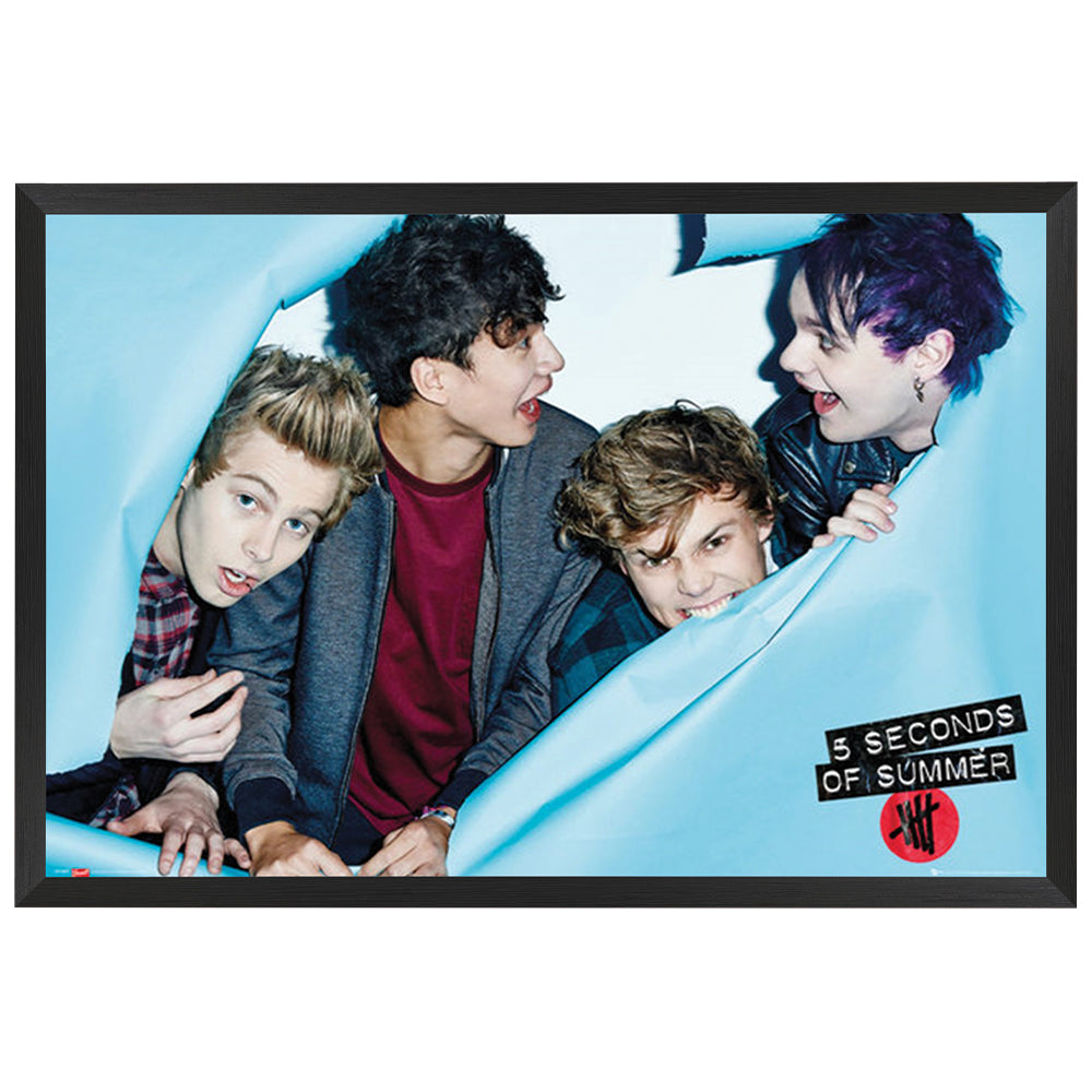 5 Seconds Of Summer Poster Framed – exclusivesignings