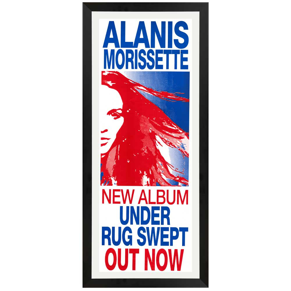 Alanis Morissette - Under Rug Swept Album Promotional Vintage Daybill Poster Framed