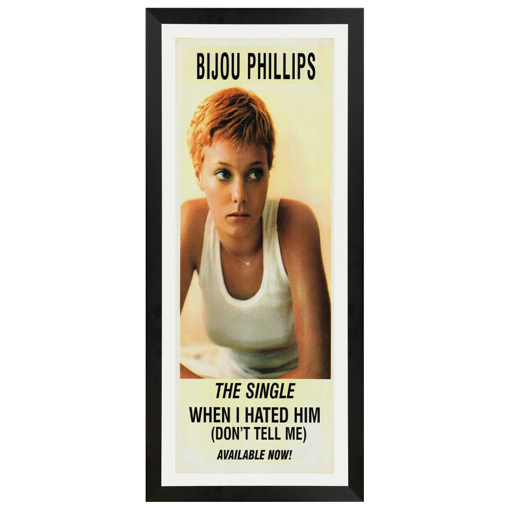 Bijou Phillips - When I Hated Him Promotional Vintage Daybill Poster Framed