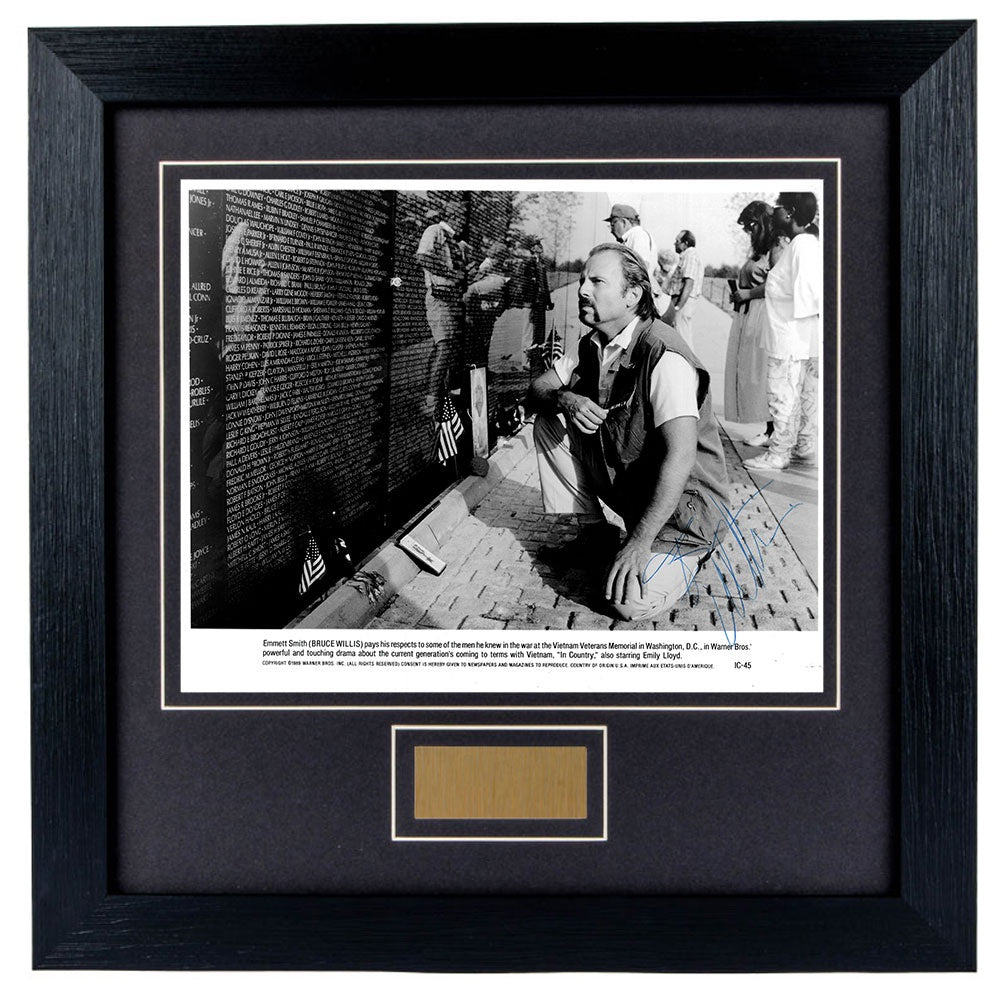 Bruce Willis Personally Signed In Country 8 x 10 Photograph Framed
