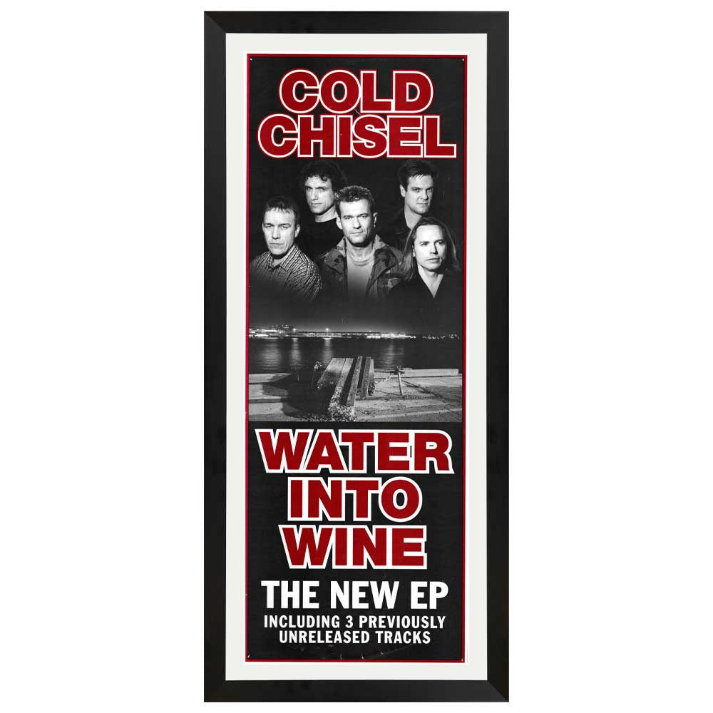 Cold Chisel - Water Into Wine Promotional Vintage Daybill Poster Framed