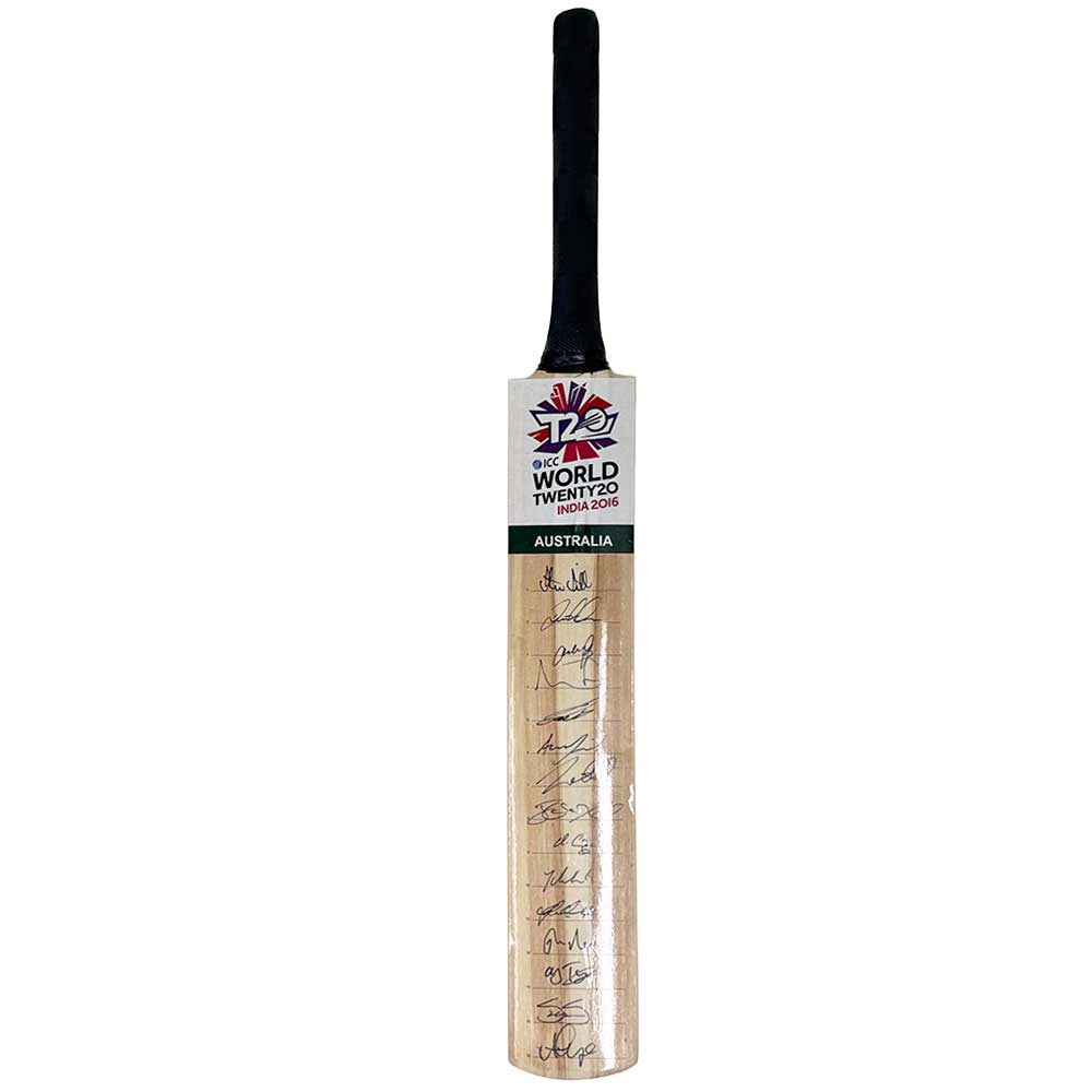 Cricket – 2016 ICC T20 Cricket World Cup Australia Team Signed Bat
