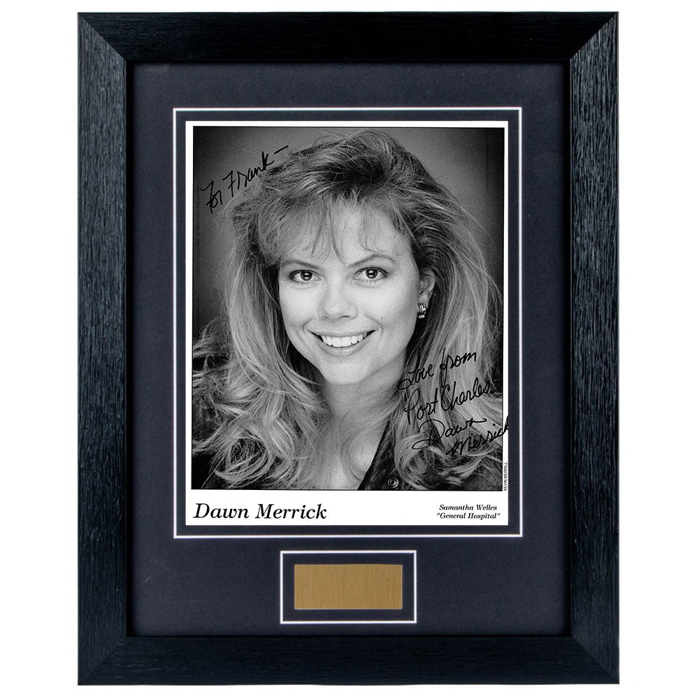 Dawn Merrick Personally Signed Personalised Portrait General Hospital 8 x 10 Photograph Framed