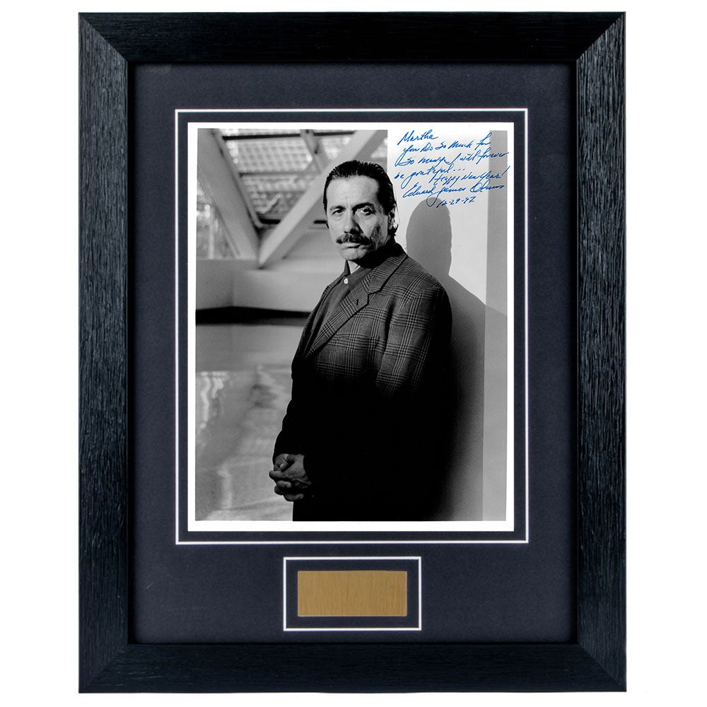 Edward James Olmos Personally Signed Personalised 8 x 10 Photograph Framed