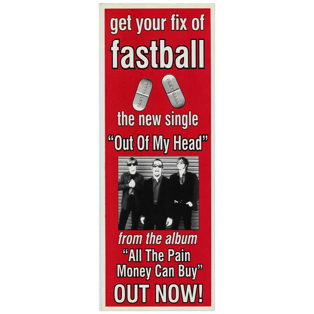 Fastball - Out Of My Head Promotional Vintage Daybill Poster Unframed