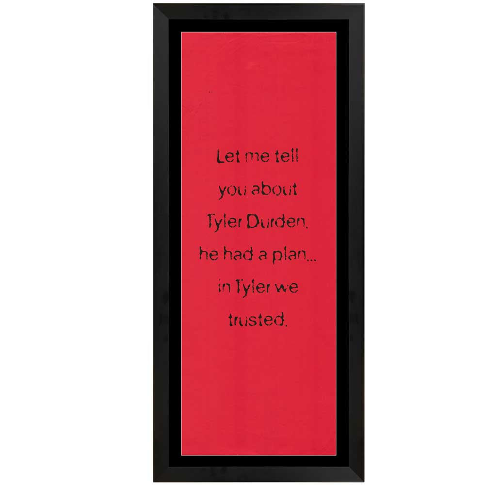 Fight Club "Trust Tyler" Framed Promo Daybill Poster