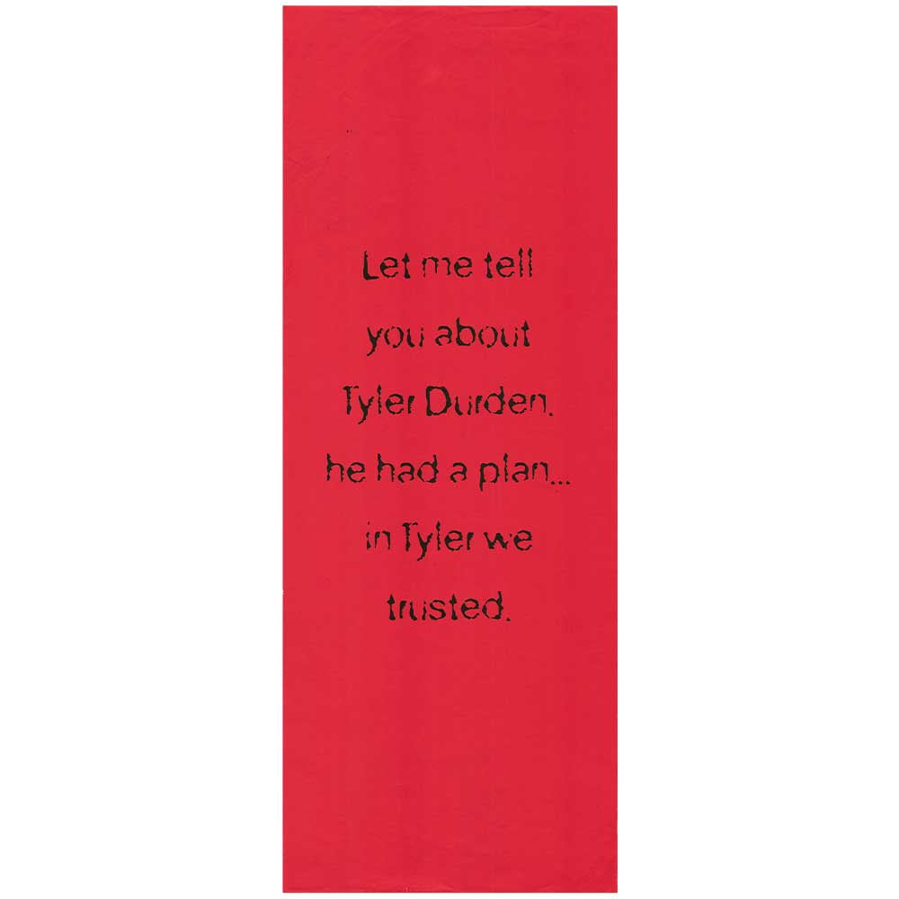 Fight Club "Trust Tyler" Unframed Promo Daybill Poster