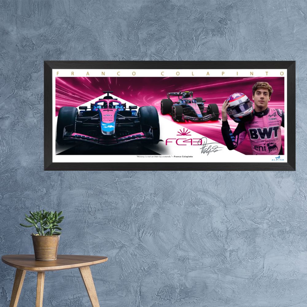 Franco Colapinto 2026 Alpine F1 Mini Wings Framed Print