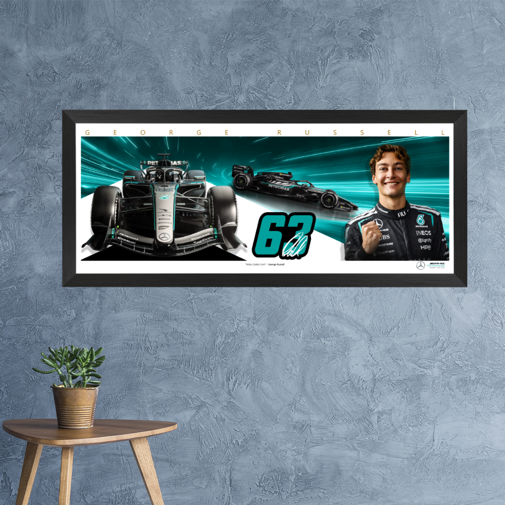 George Russell 2026 Mercedes F1 Mini Wings Framed Print