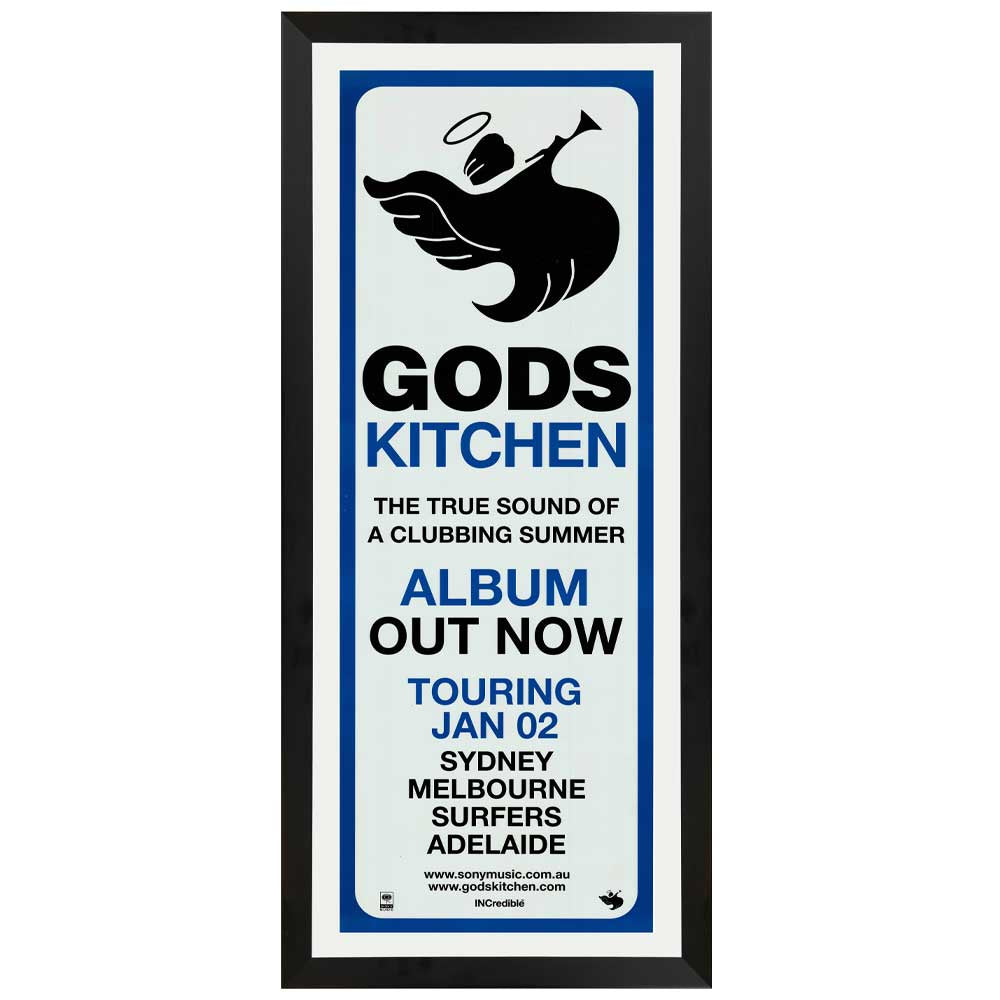 Gods Kitchen - The True Sound of a Clubbing Summer Vintage Daybill Poster Framed
