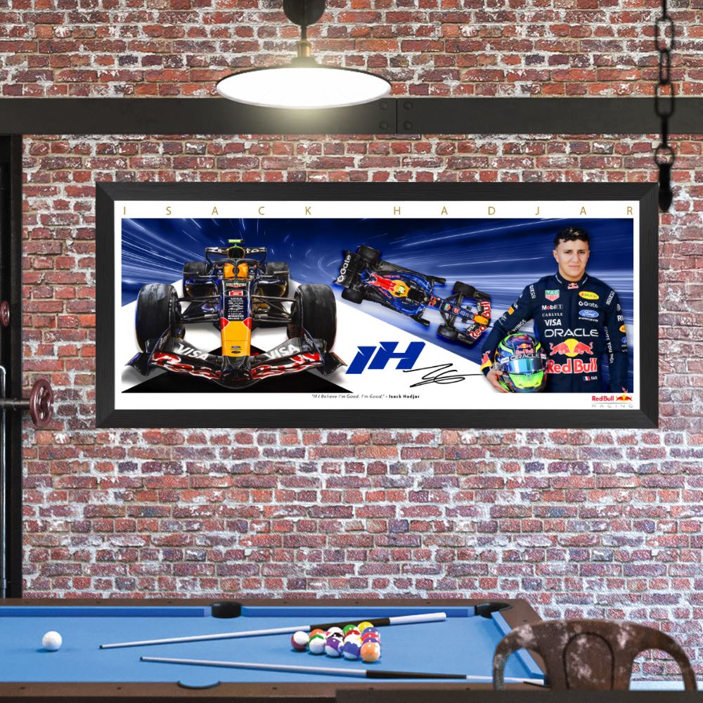 Isack Hadjar 2026 Red Bull Racing F1 Mini Wings Framed Print