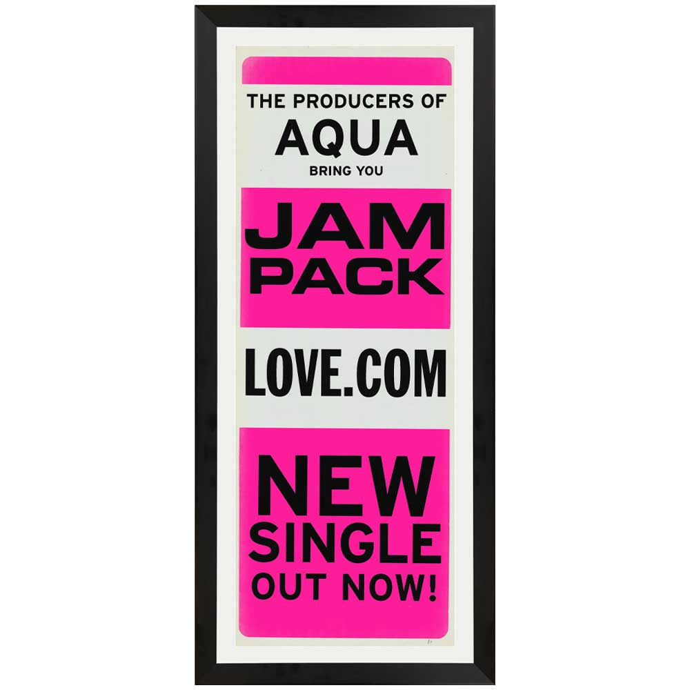 Jam Pack - Love.com Promotional Vintage Daybill Poster Framed
