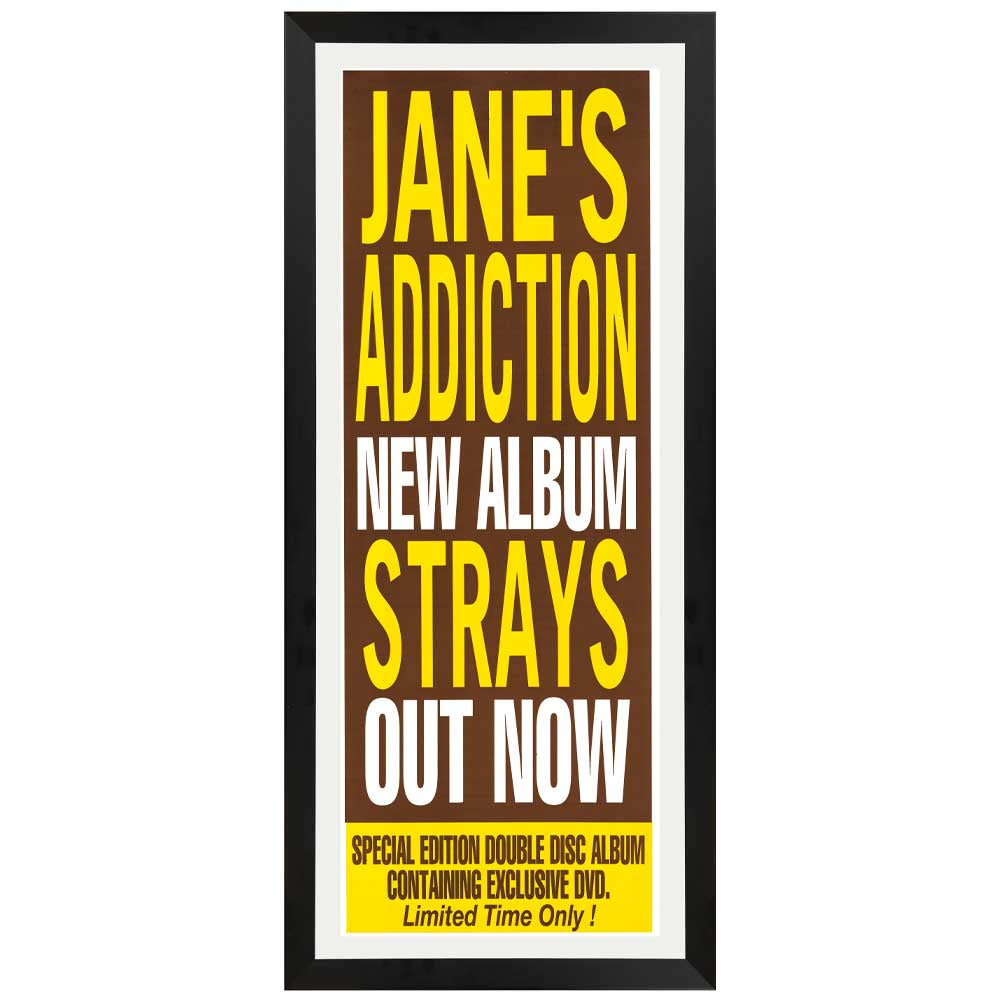 Jane’s Addiction - Strays Album Promotional Vintage Daybill Poster Framed