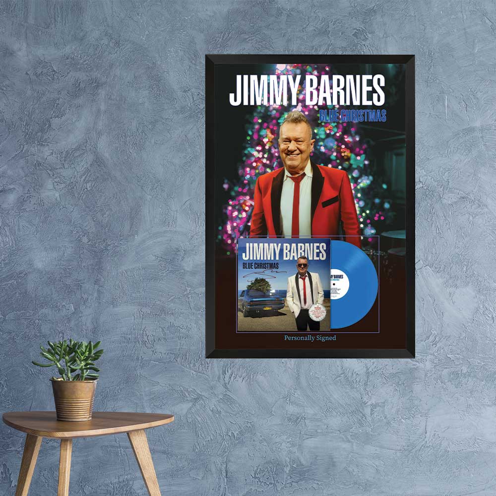 Jimmy Barnes Signed ‘Blue Christmas’ Framed Album