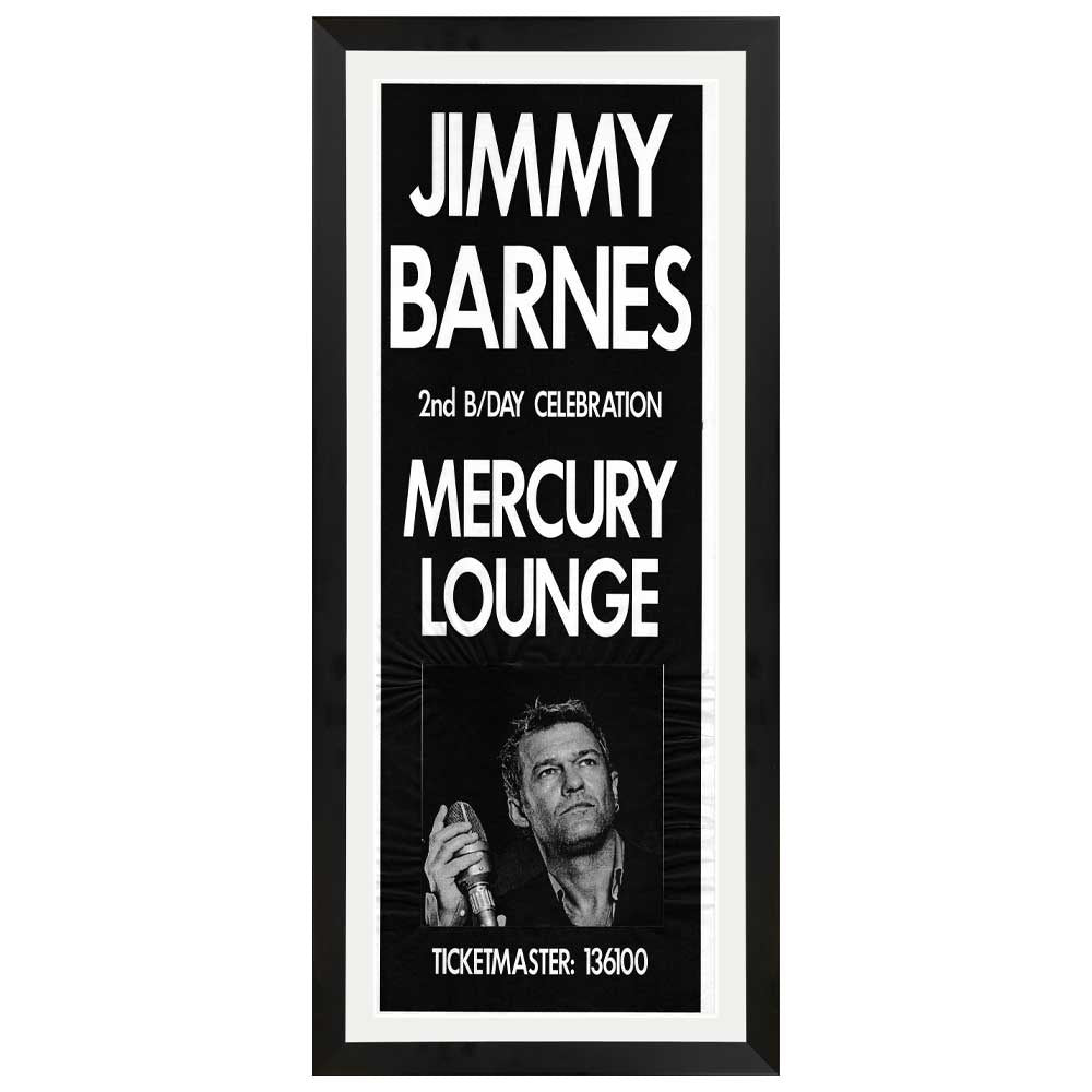 Jimmy Barnes - Mercury Lounge 1 Promotional Vintage Daybill Poster Framed