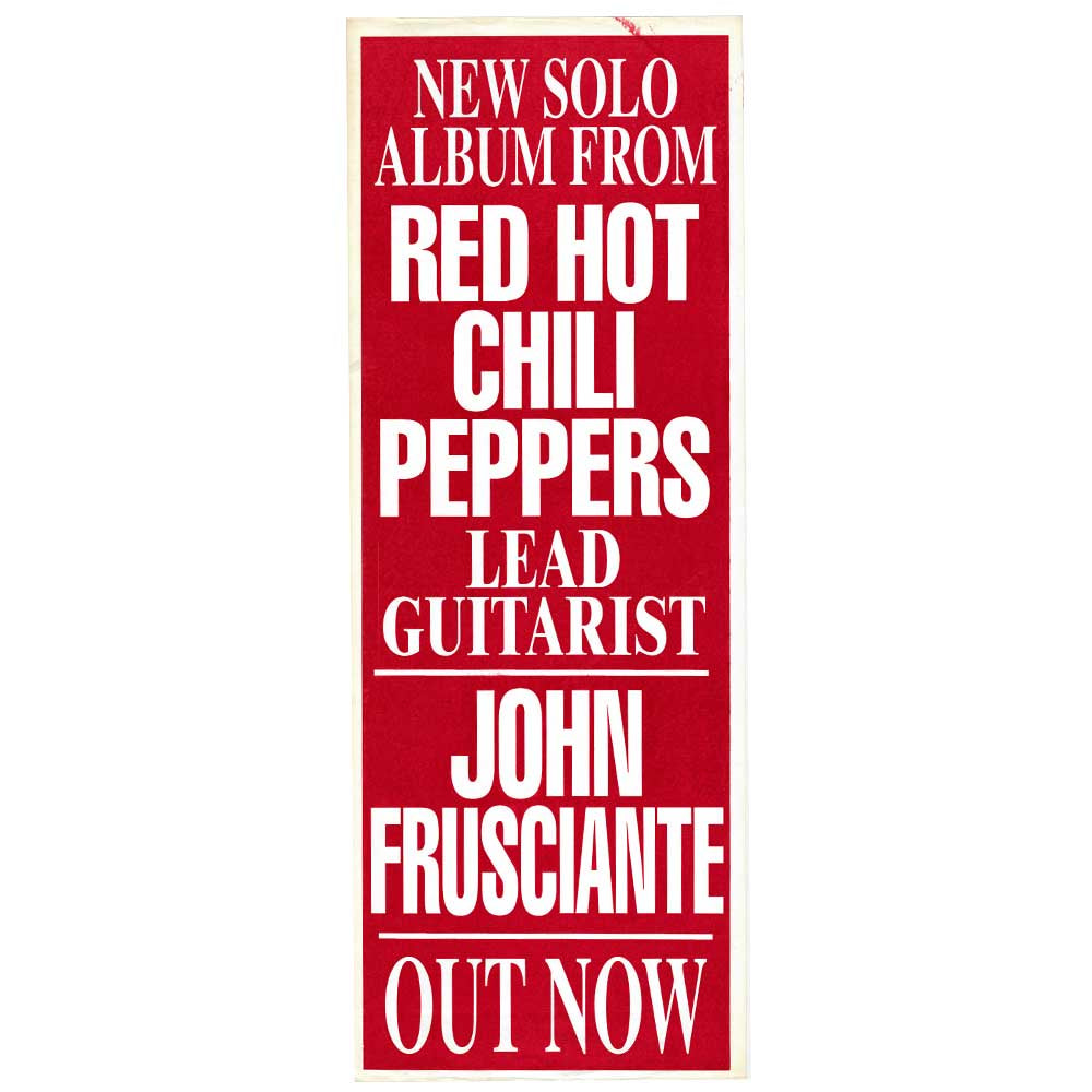 John Frusciante - Solo Album Promotional Vintage Daybill Poster Unframed