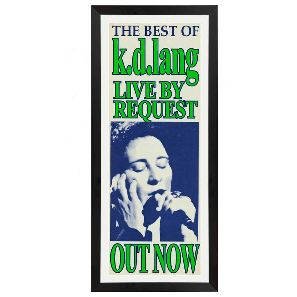 k.d. lang - The Best of k.d. lang: Live By Request Vintage Daybill Poster Framed