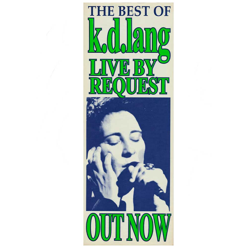 k.d. lang - The Best of k.d. lang: Live By Request Vintage Daybill Poster Unframed