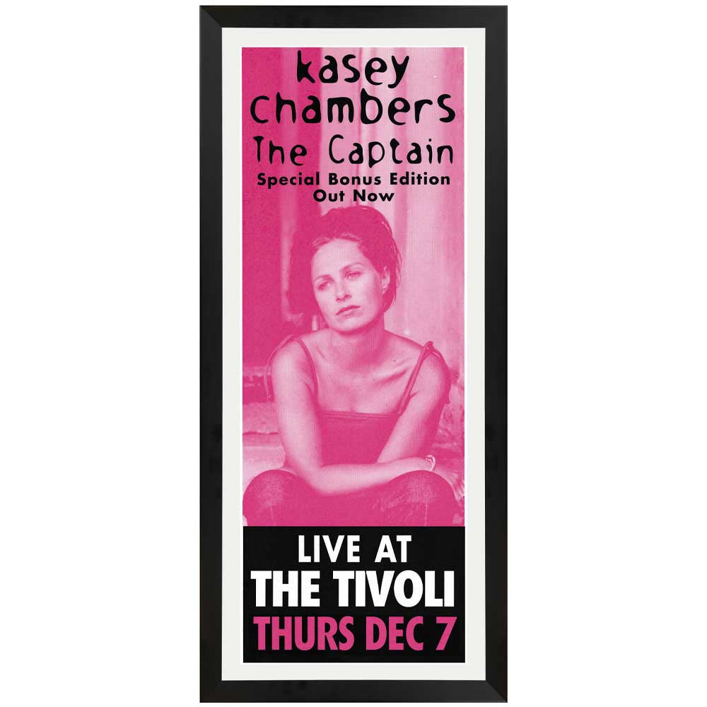 Kasey Chambers - The Captain Live at The Tivoli Promotional Vintage Daybill Poster Framed