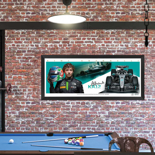 Formula 1 Kimi Antonelli Mercedes Mini Wings Framed