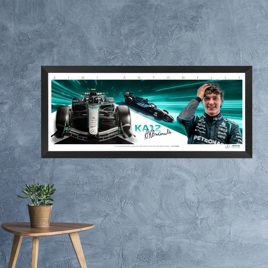 Kimi Antonelli 2026 Mercedes F1 Mini Wings Framed Print