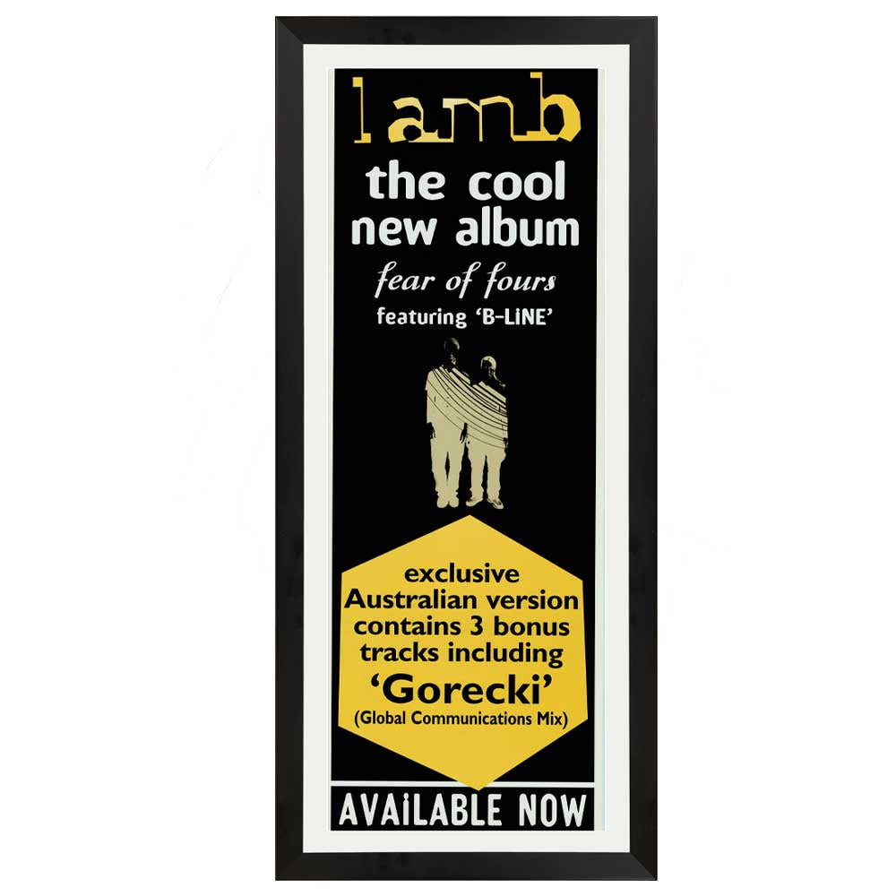 Lamb - Fear of Fours Vintage Daybill Poster Framed