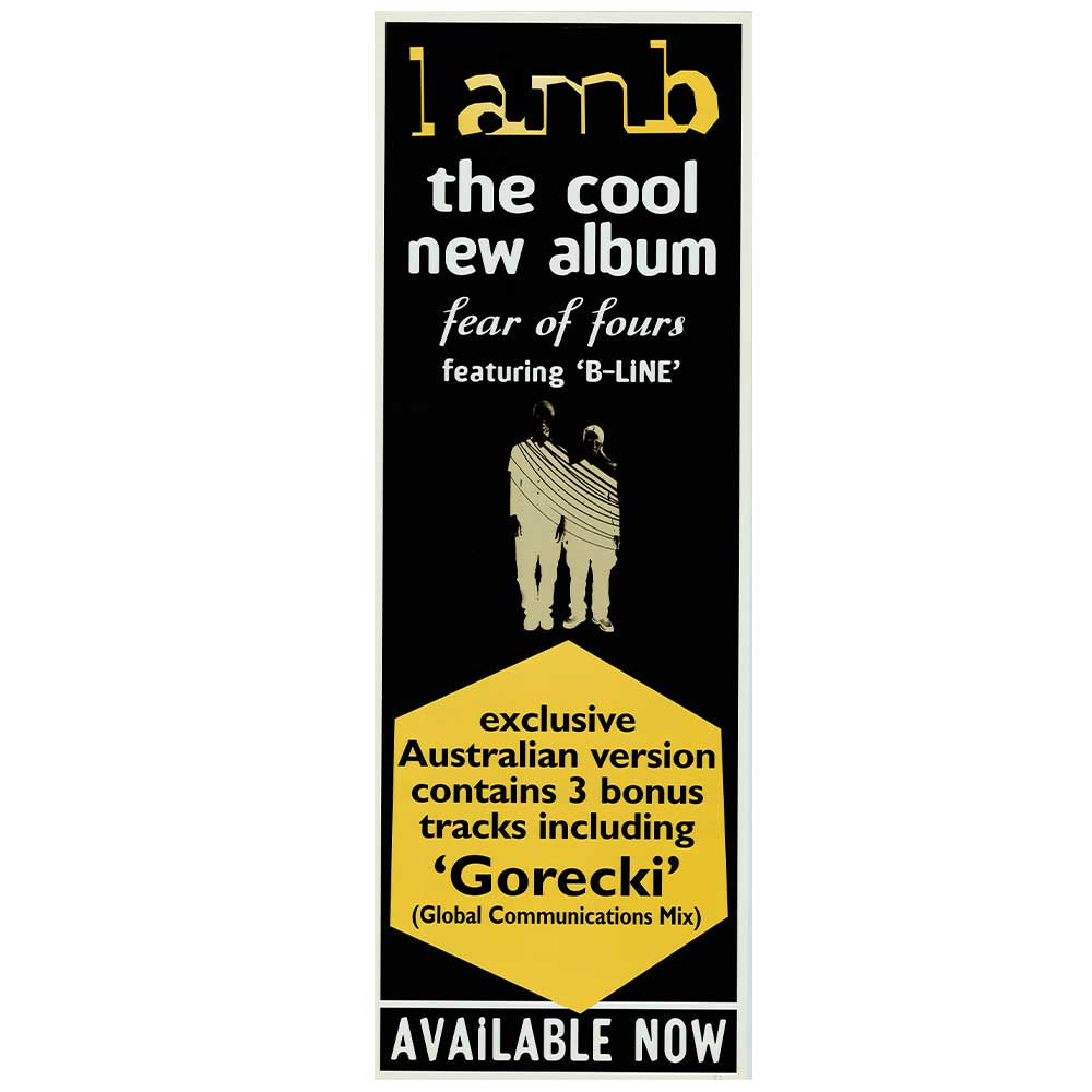 Lamb - Fear of Fours Vintage Daybill Poster Unframed