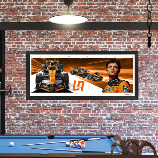 Lando Norris 2026 McLaren F1 Mini Wings Framed Print