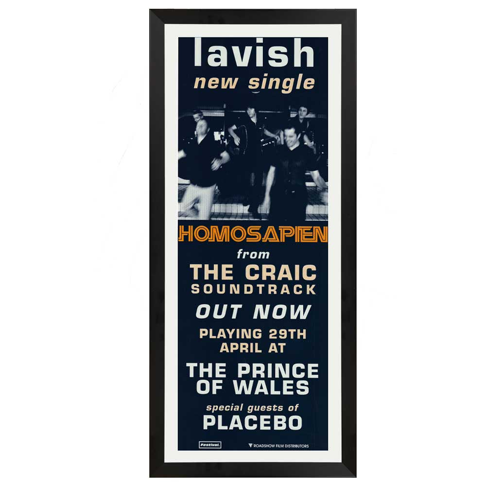 Lavish - Homosapien Vintage Daybill Poster Framed