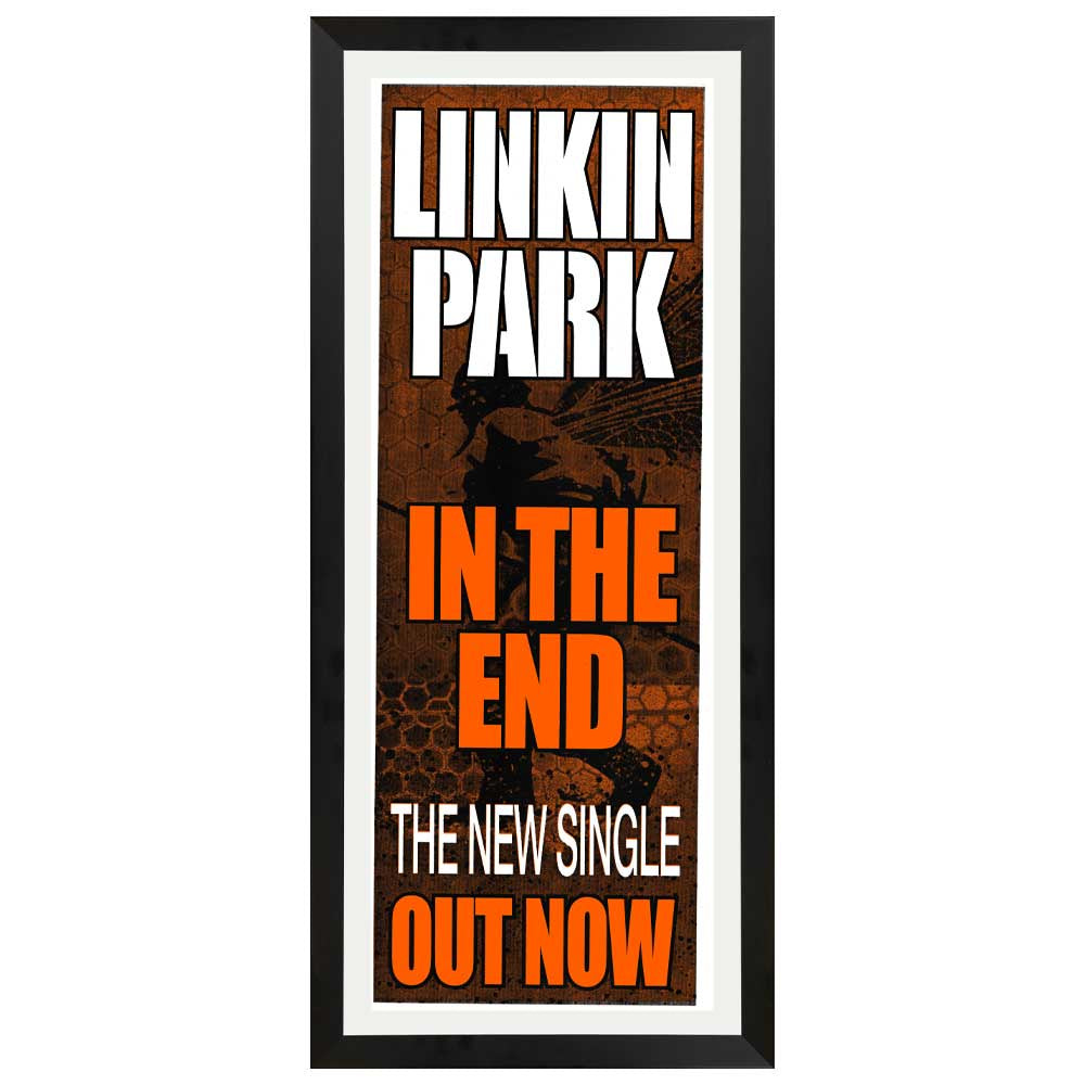 Linkin Park - In The End Promotional Vintage Daybill Poster Framed