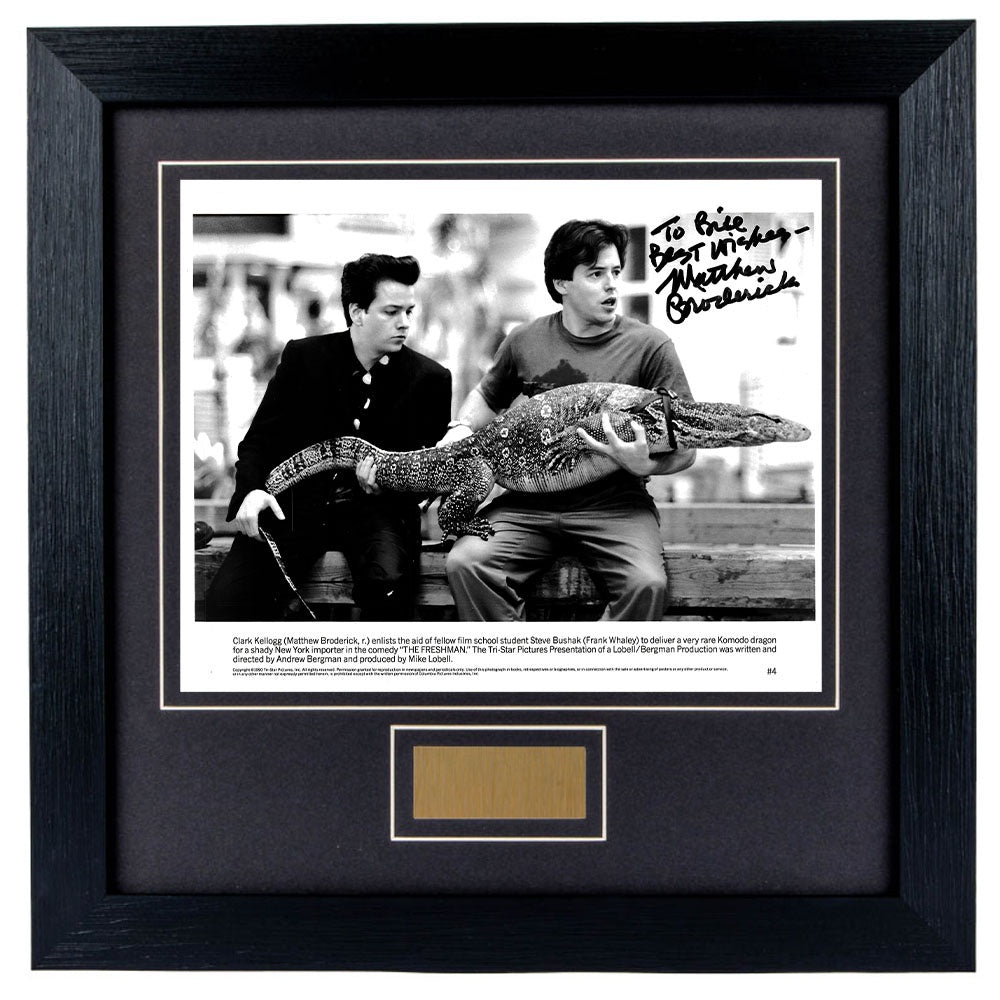 Matthew Broderick Personally Signed The Freshman personalised V2 8 x 10 Photograph Framed