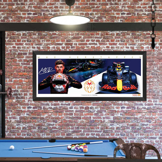 Formula 1 Max Verstappen Redbull Mini Wings Print Framed