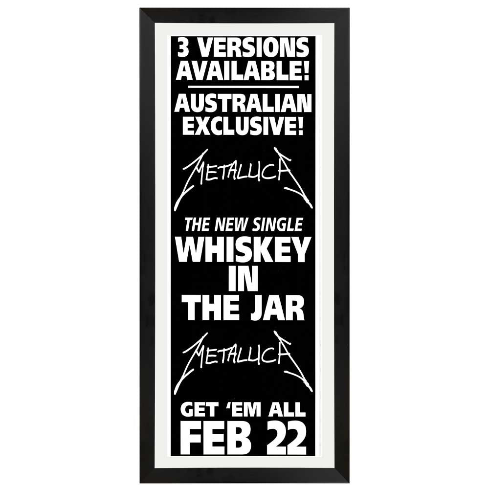 Metallica - Whiskey in the Jar Daybill Poster Framed