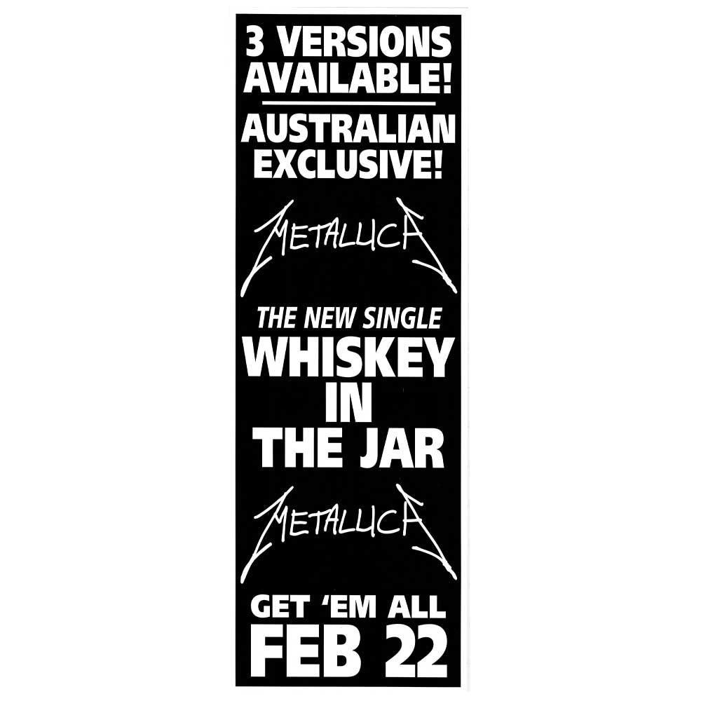 Metallica - Whiskey in the Jar Daybill Poster Unframed