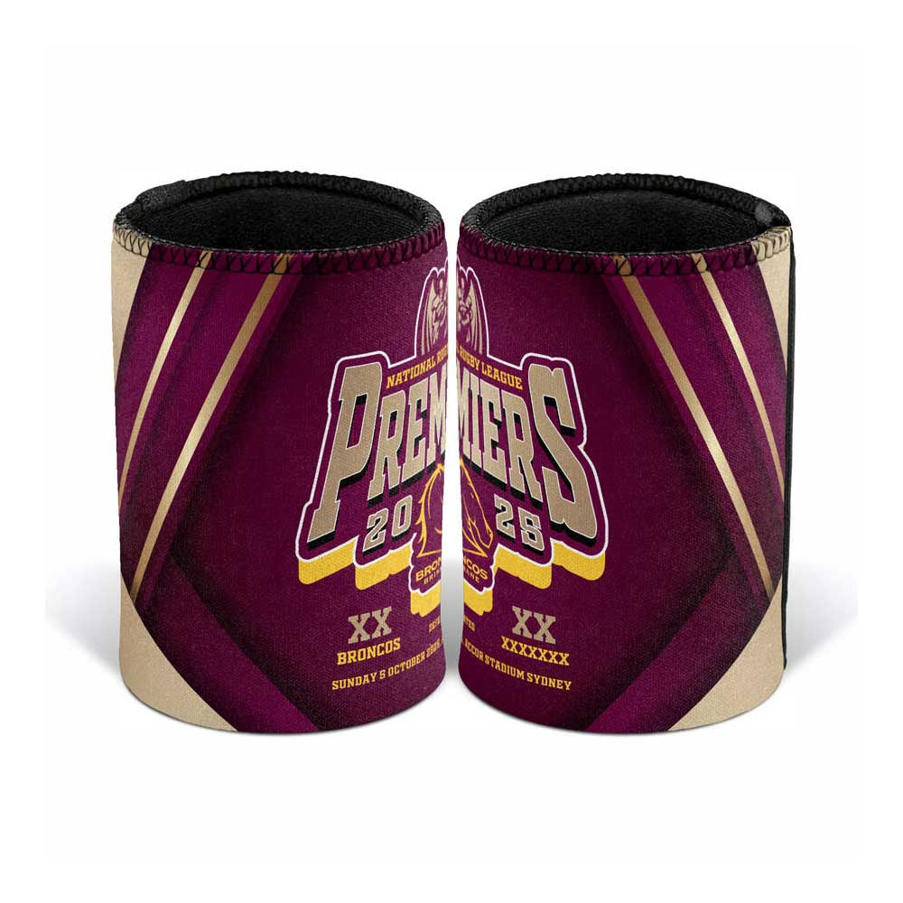 Brisbane Broncos NRL 2025 Premiers Can Cooler P1