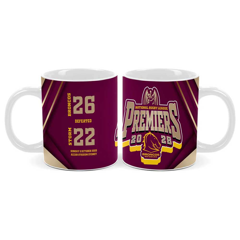 Brisbane Broncos NRL 2025 Premiers Mug – Score Design