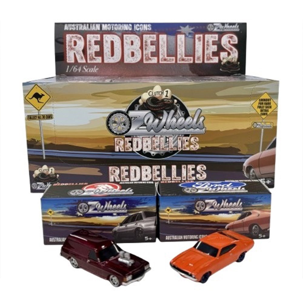 OzWheels 1:64 Red Bellies Mystery Cars (Assorted Sealed Box )