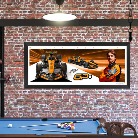 Oscar Piastri 2026 McLaren F1 Mini Wings Framed Print