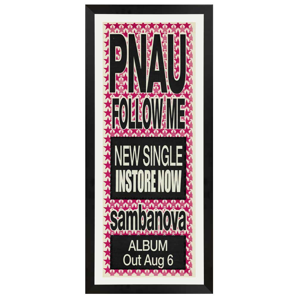 Pnau - Follow Me Promotional Vintage Daybill Poster Framed