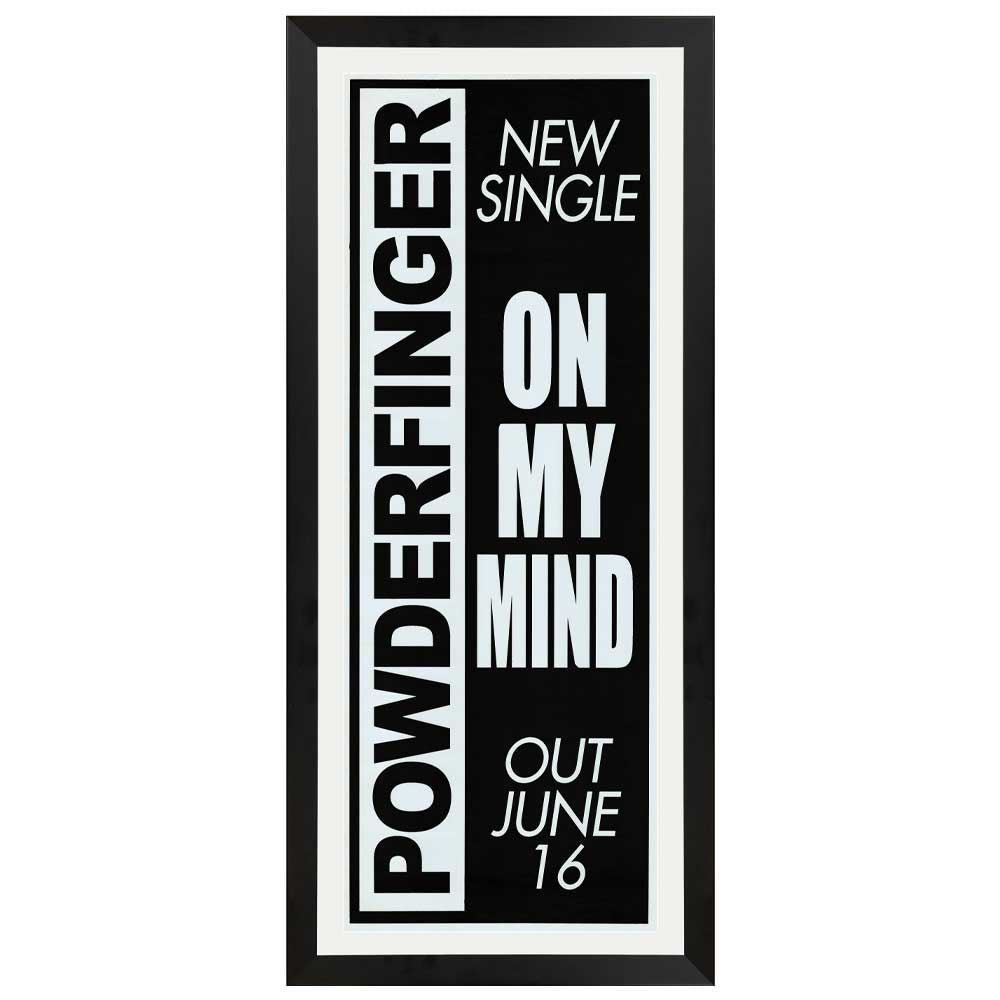 Powderfinger - On My Mind Promotional Vintage Daybill Poster Framed