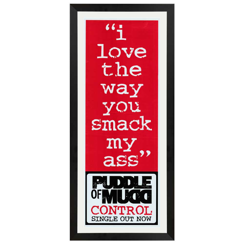 Puddle of Mudd - Control Promotional Vintage Daybill Poster Framed