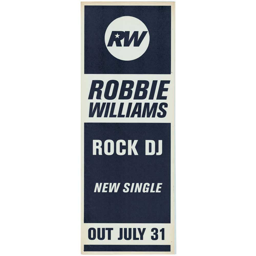 Robbie Williams "Rock DJ" Unframed Promo Daybill Poster