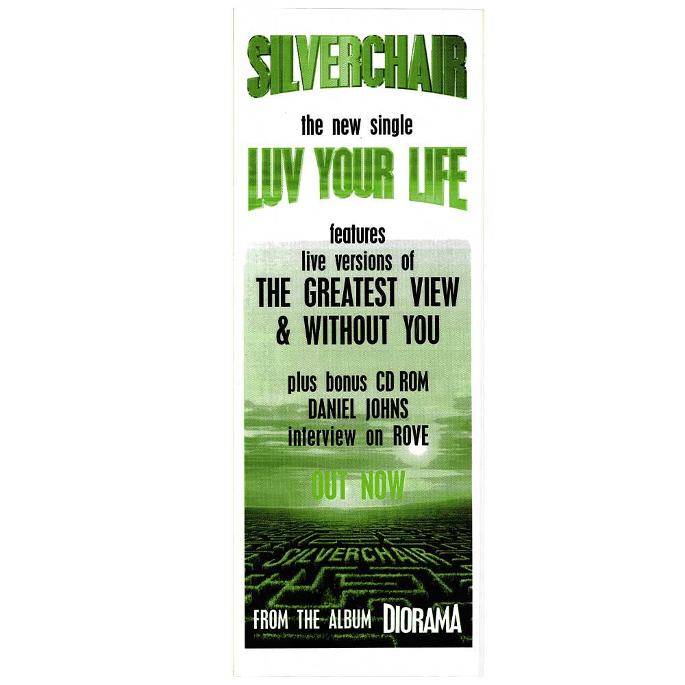 Silverchair - Luv Your Life Promotional Vintage Daybill Poster Unframed
