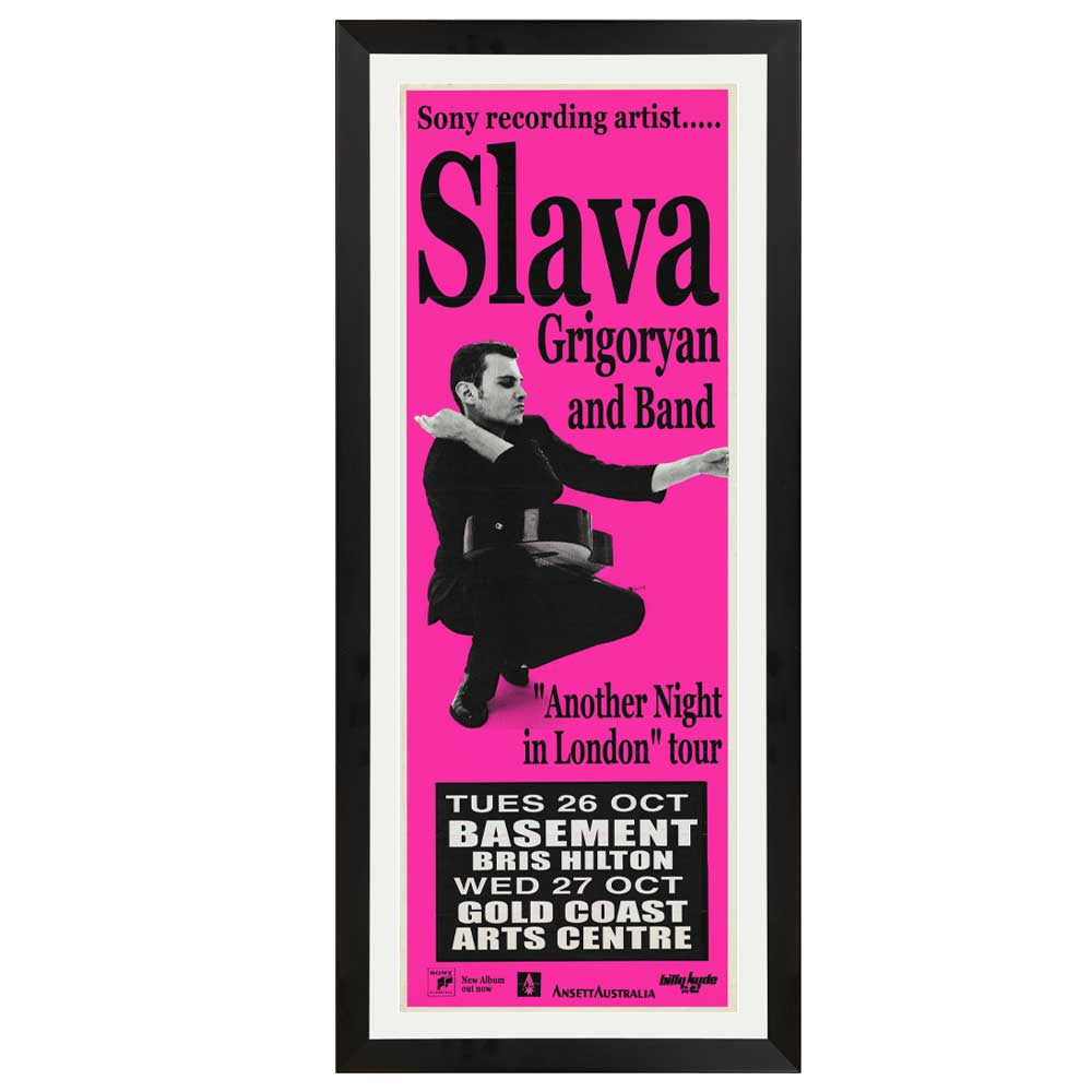 Slava Grigoryan - Another Night in London Tour Vintage Daybill Poster Framed