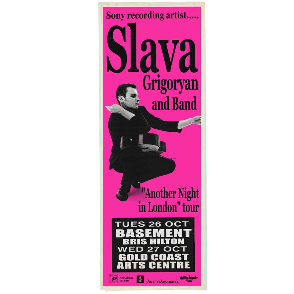 Slava Grigoryan - Another Night in London Tour Vintage Daybill Poster Unframed