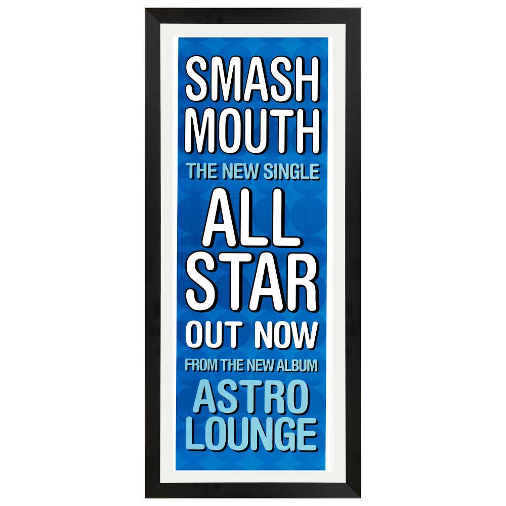 Smash Mouth - All Star Promotional Vintage Daybill Poster Framed
