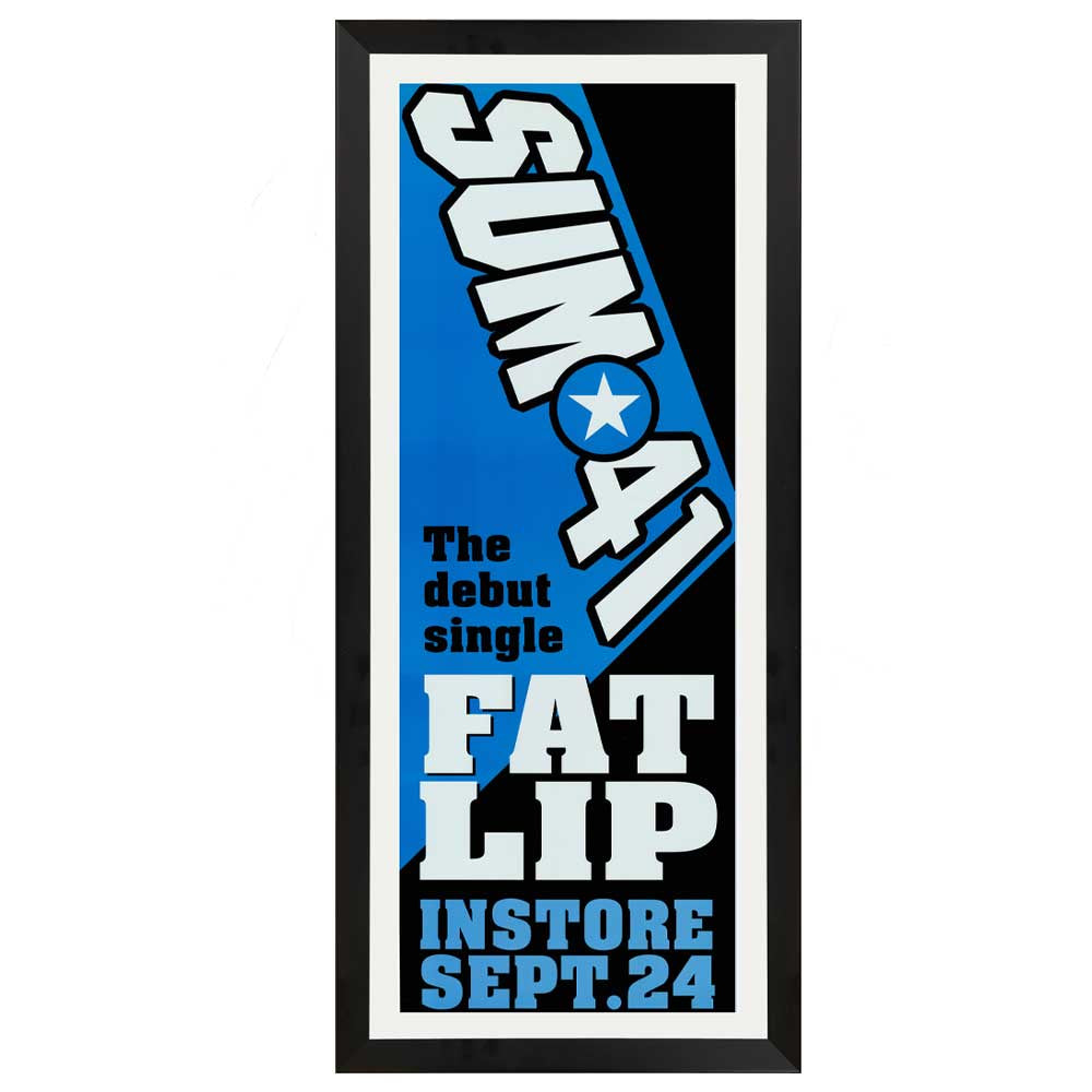 Sum 41 - Fat Lip Promotional Vintage Daybill Poster Framed